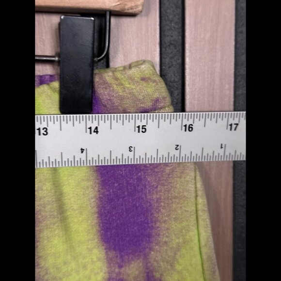 I.AM.GIA Pants Small Womens Green Purple Tie Dye 100% Cotton Sweatpants Fleece - Picture 3 of 10